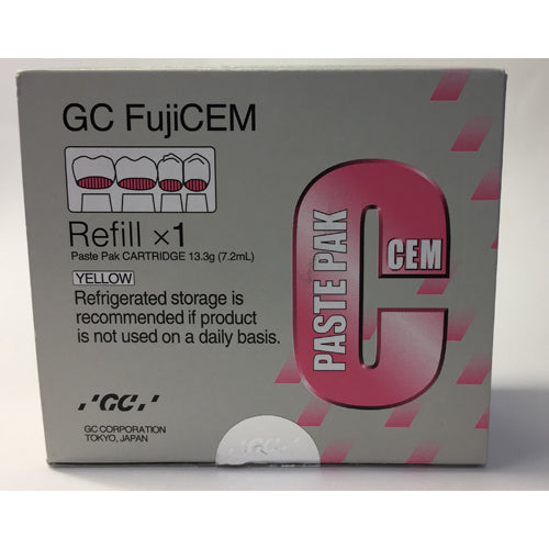 GC 002258 FujiCEM Paste Pak Dental Cement Cartridge with Mixing Pad 002636 EXP Jan 2024 GC 002258 FujiCEM Paste Pak Dental Cement Cartridge with Mixing Pad 002636 EXP Jan 2024